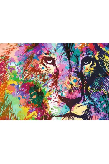 Puzzle 1000 el. Kolorowy lew Trefl