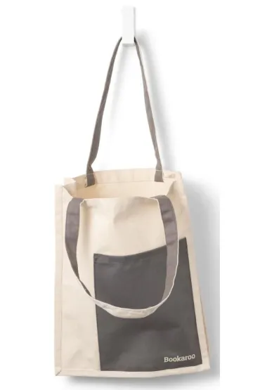 If Bookaroo Torba bawe�niana Charcoal&Cream