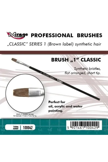 P�dzelek p�aski high quality classic rozm 1
