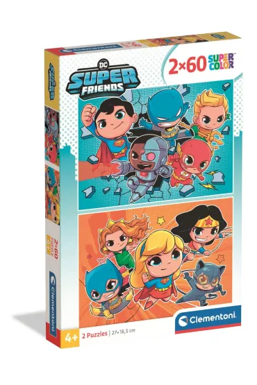 Puzzle 2x60 el. SuperColor. WB DC Comics Clementoni