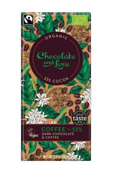 Chocolate And Love Czekolada szwajcarska gorzka z kaw fair trade 80 g Bio