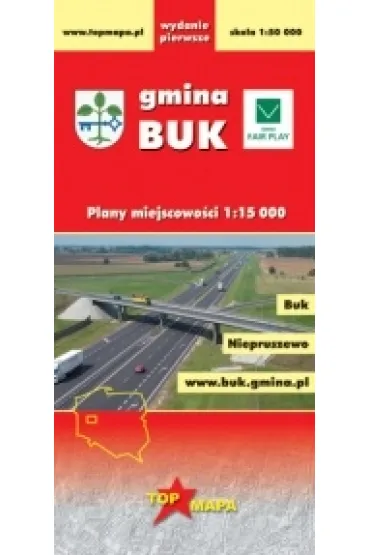 Buk - plan miasta, mapa gminy