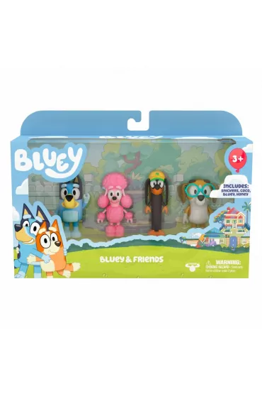 Bluey Figurki 4Pak Przyjaciele