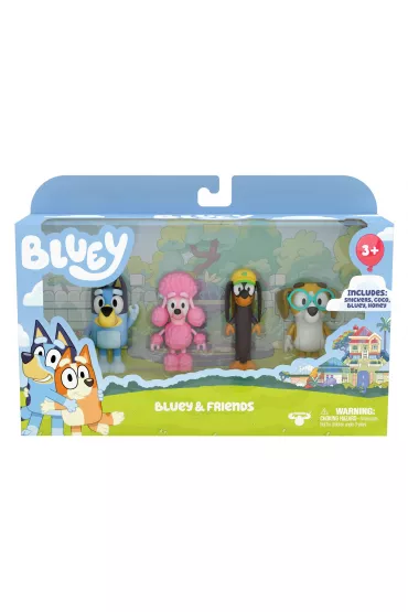 Bluey Figurki 4Pak Przyjaciele