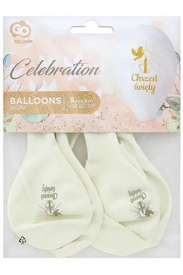 Godan Balony Premium Hel Chrzest �wi�ty (�wieca) 13" 5 szt.