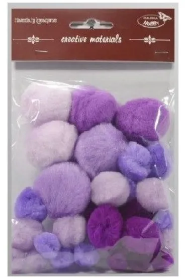 Galeria Hobby Pompony tonacyjne fioletowe 15-40mm
