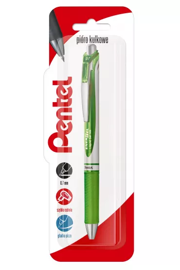 Pentel Pi�ro kulkowe EnerGel BL77 seledynowy 0.7mm