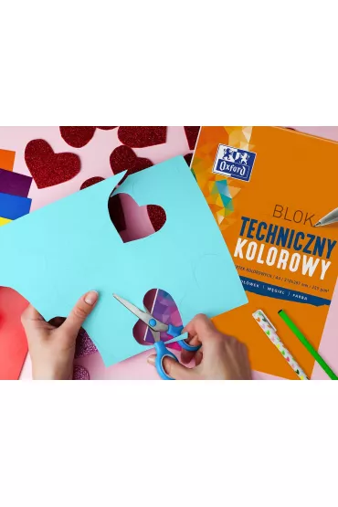 Oxford Blok techniczny A4 kolorowy 10 kartek