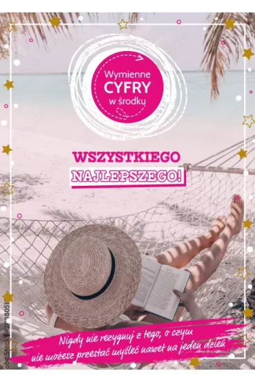Armin Style Karnet Urodziny wymienne cyfry