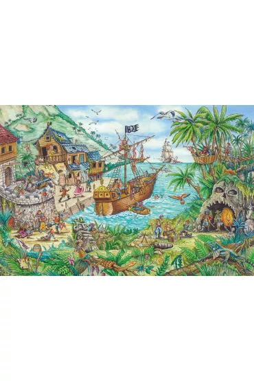 Puzzle 100 el. Zatoka pirat�w + flaga Schmidt