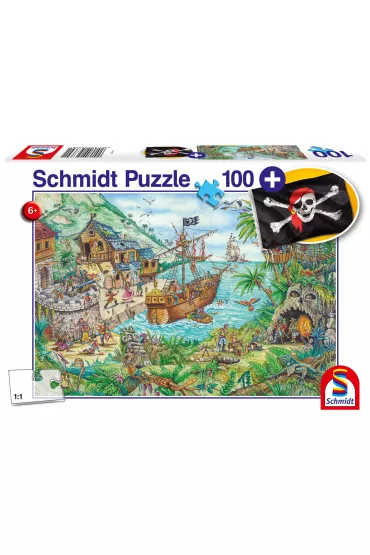 Puzzle 100 el. Zatoka pirat�w + flaga Schmidt