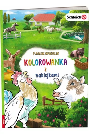 Schleich Farm World. Kolorowanka z naklejkami