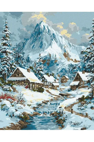 Ideyka Malowanie po numerach - Noworoczny krajobraz 40x50cm
