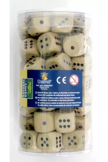 Ko�ci do gry drewniane 20 mm 48 szt. NG