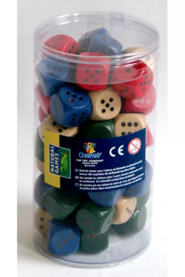 Ko�ci do gry drewniane 20 mm 48 szt. NG