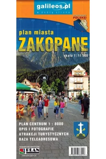 Zakopane. Plan miasta Skala 1:11 500