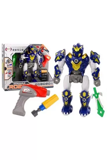 Robot do skr�cania �wiat�a d�wi�k granatowy LeanToys