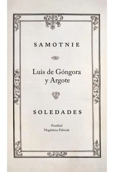 Samotnie - Luis de G�ngora y Argote