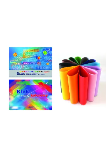 Kreska Blok techniczny kolorowy Vincent A4 210 g 10 szt.