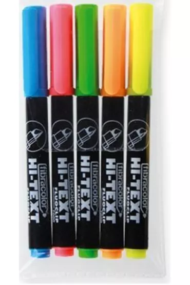 Fibracolor Zakre�lacz FluoClip w etui 5 szt.