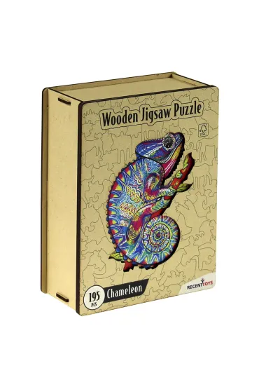 Puzzle 195 drewniane Kameleon Recent Toys