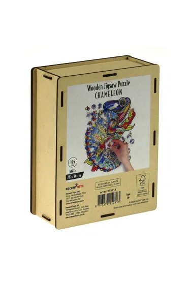 Puzzle 195 drewniane Kameleon Recent Toys