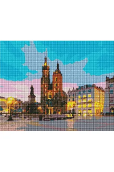 Ideyka Diamentowa mozaika - Krak�w wieczorem 40x50cm