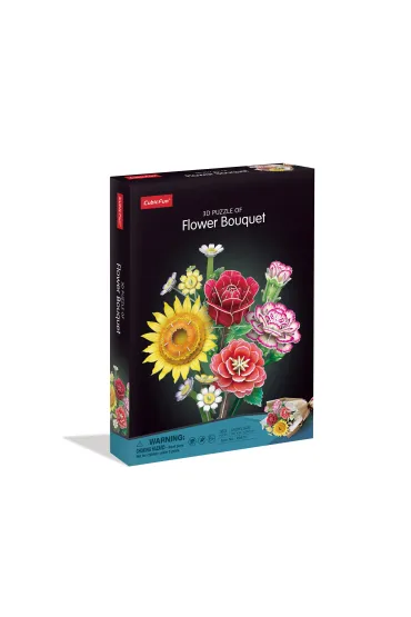 Puzzle 3D 363 el. Du�y bukiet kwiat�w Cubic Fun