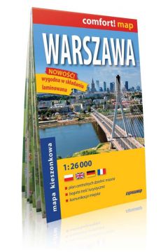 Warszawa comfort! map laminowana mapa kieszonkowa 1:26 000