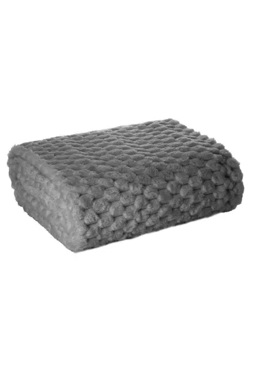 Koc Flano z efektem 3D stalowy 150x200