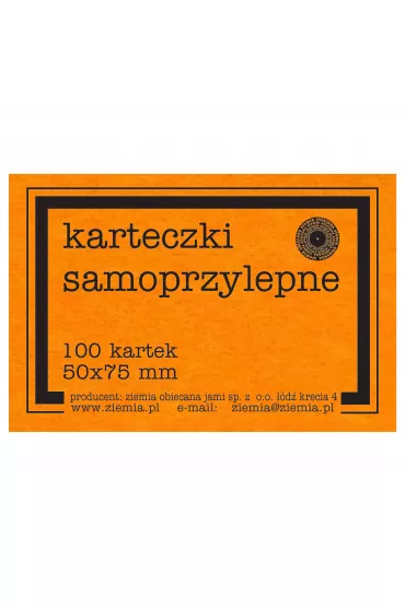 Ziemia Obiecana Karteczki samoprzylepne fluo pomara�czowe 50x75mm