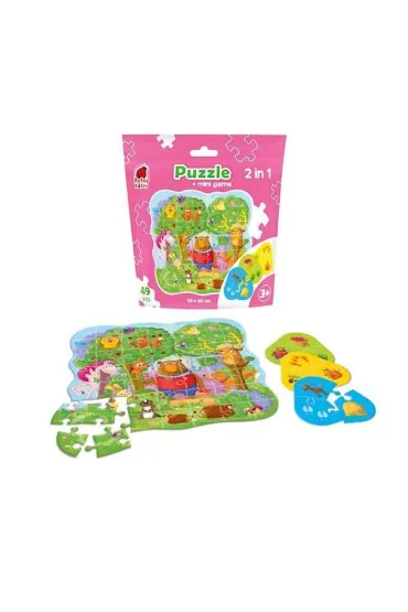 Puzzle w saszetce 49 el. Magiczny las + mini gra Roter Kafer