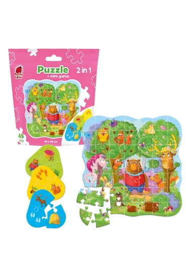 Puzzle w saszetce 49 el. Magiczny las + mini gra Roter Kafer