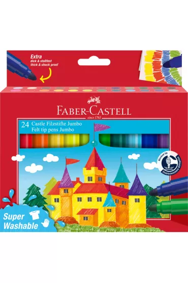 Faber-Castell Flamastry Jumbo Zamek 24 kolory 24 szt.