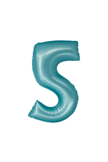 Godan Balon foliowy Smart Cyfra 5 jasna niebieska matowa 76cm