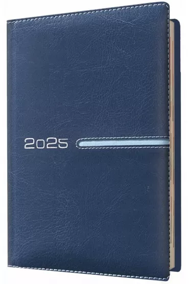 Kalendarz 2025 ksi��kowy A4 tygodniowy niebieski