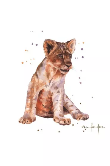 Museums & Galleries Karnet kwadrat ma�y z kopert� Lion Cub