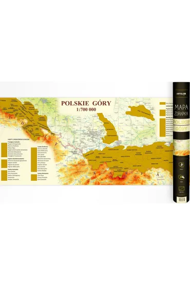 Mapa zdrapka Polskie G�ry 1:700 000