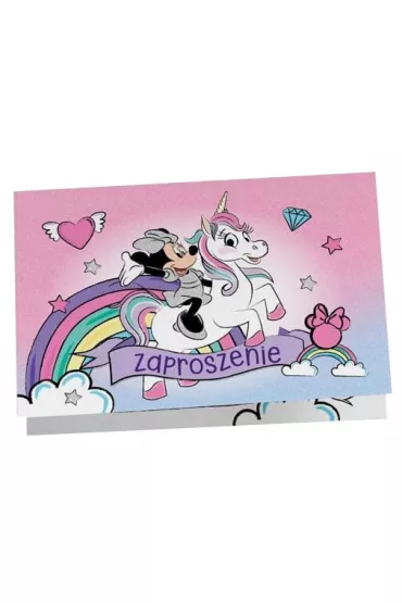 Kukartka Zaproszenie ZD-015 Minnie Jednoro�ec 5 szt.