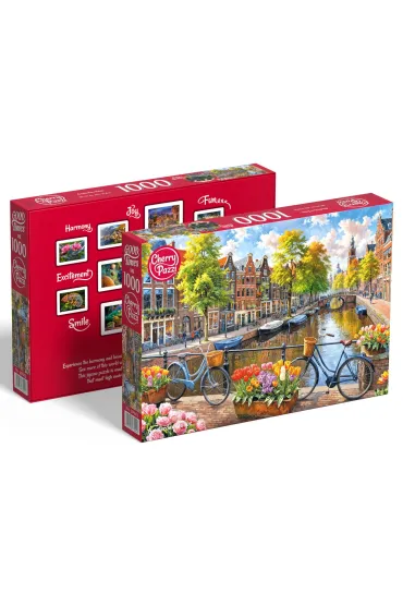 Puzzle 1000 el. Amsterdam Tulips CherryPazzi
