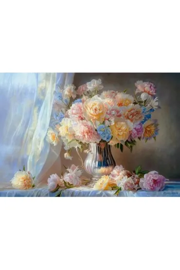 Puzzle 1500 el. Pastel Peonies Castorland