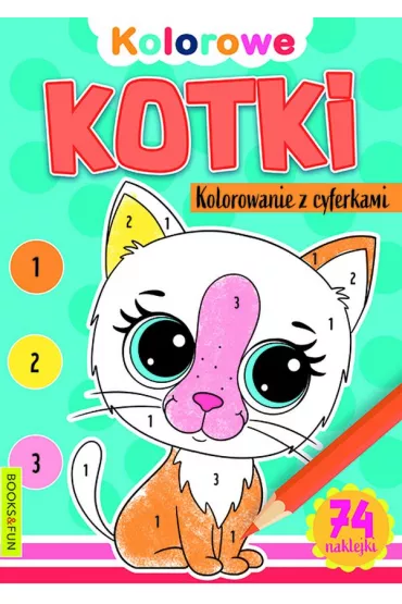 Kotki. Kolorowanie z cyferkami
