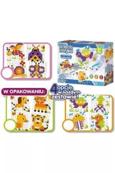 Puzzle PROMO Ukadanka kreatywna 120el E-Edu 3 wzory 168499 Artyk