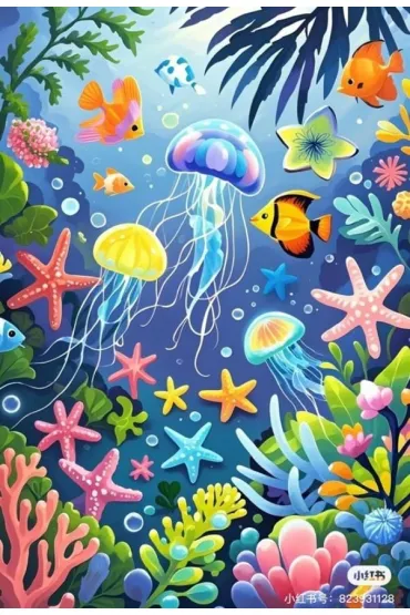 Koh-I-Noor Malowanie po numerach - Rafa koralowa 40x50cm