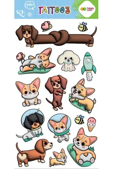 Tatua�e zmywalne CORGI TEAM 100x200mm Happy Color