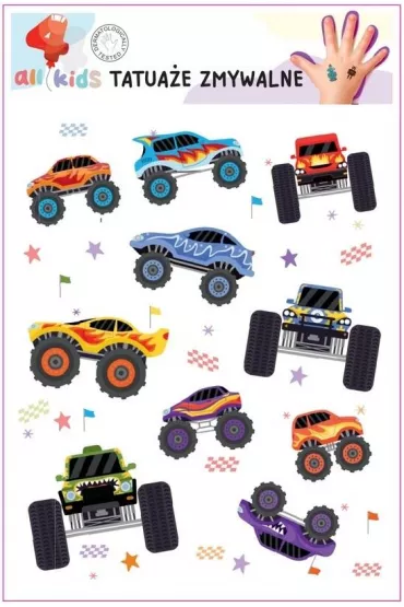 Tatua�e zmywalne dla dzieci Truck All4Kids