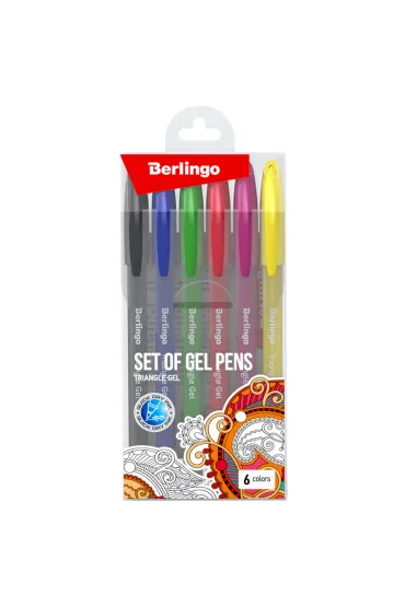 D�ugopisy �elowe Berlingo Triangle Gel 6 kolor�w