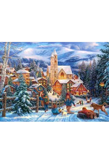 Puzzle 300 el. Sledding to Town Castorland