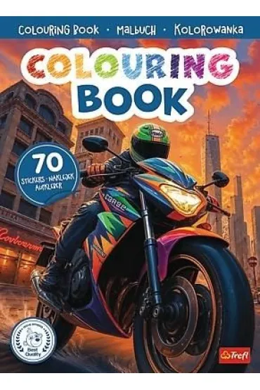 Motocykle. Kolorowanka z naklejkami