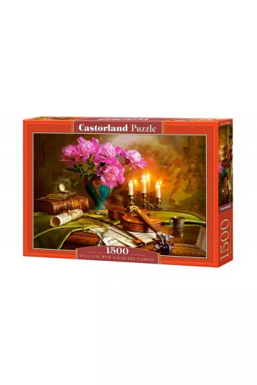 Puzzle 1500 el. Still Life with Violin and Flowers Castorland
